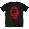 Che Guevara Unisex Adult Red On Black Cotton T-Shirt