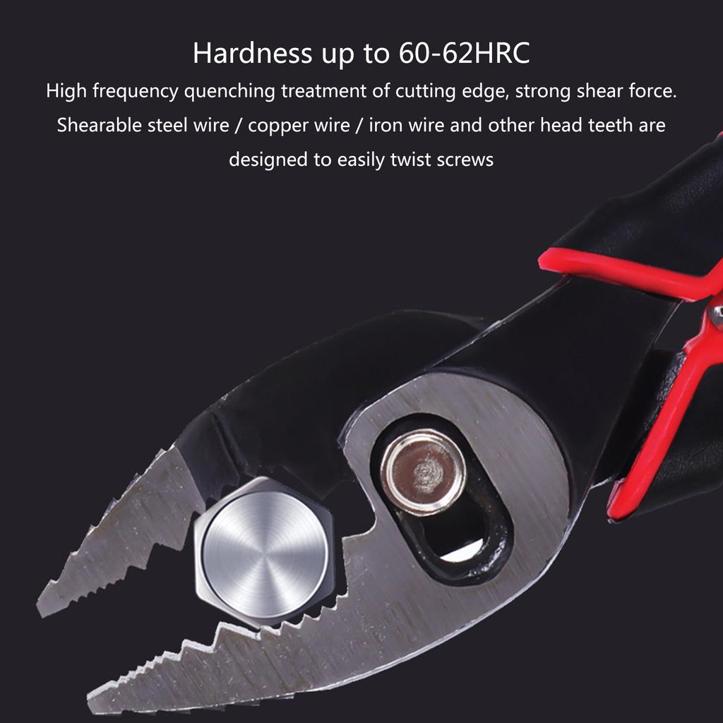 Плоскогубцы для вытаскивания гвоздей 8 дюймов, многофункциональные плоскогубцы для карпа с гаечным ключом для дома, плоскогубцы для извлечения шурупов