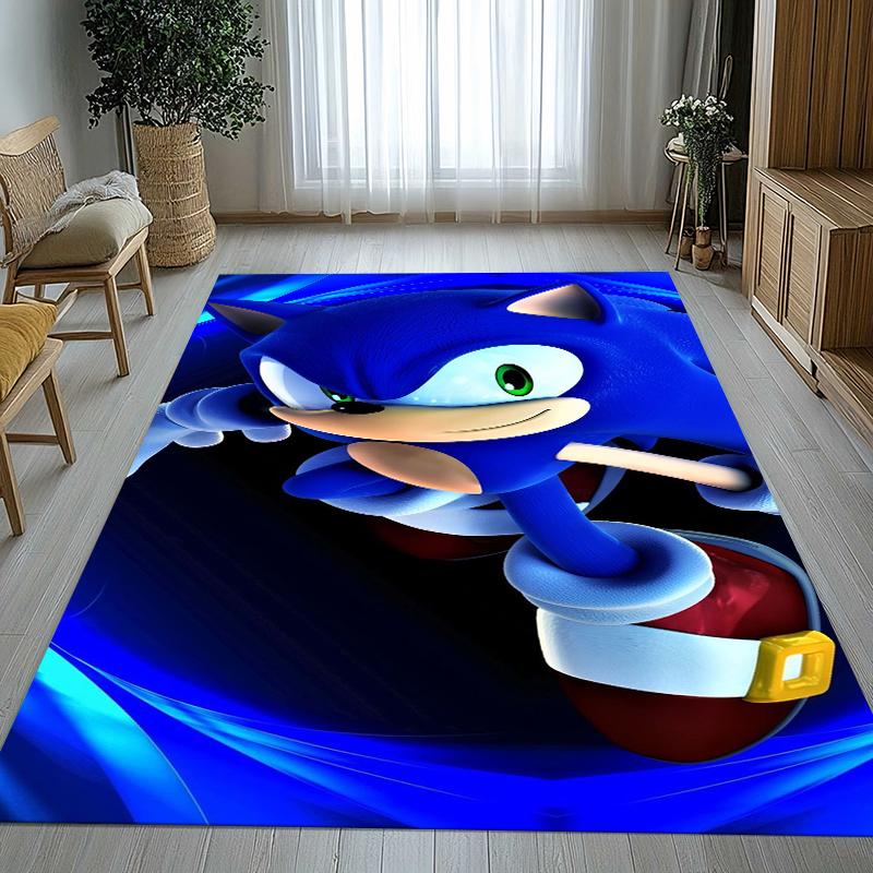 Ретро S-Sonic Мультяшные Игры Гостиная Нескользящий Ковер Мягкий Ковер для Спальни Детской Игровой Комнаты Дивана, Домашний Декор Придверный Коврик Подарок