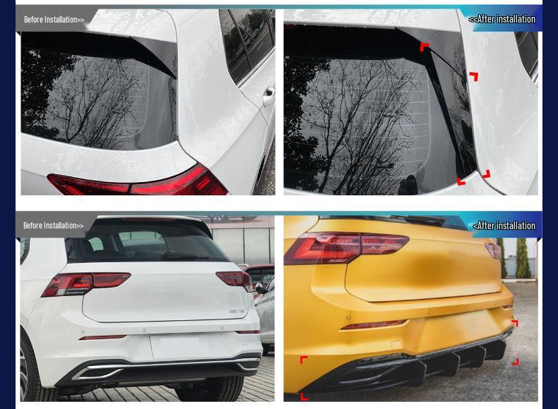 Volkswagen Golf Стандартная комплектация Полный комплект обвеса: Передний сплиттер, Дефлекторы, Пороги, Задний диффузор, Задний спойлер.