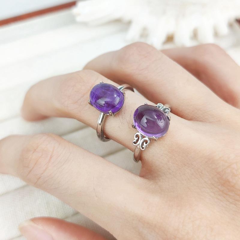 Регулируемое кольцо из натурального камня тигровый глаз, кофейного цвета