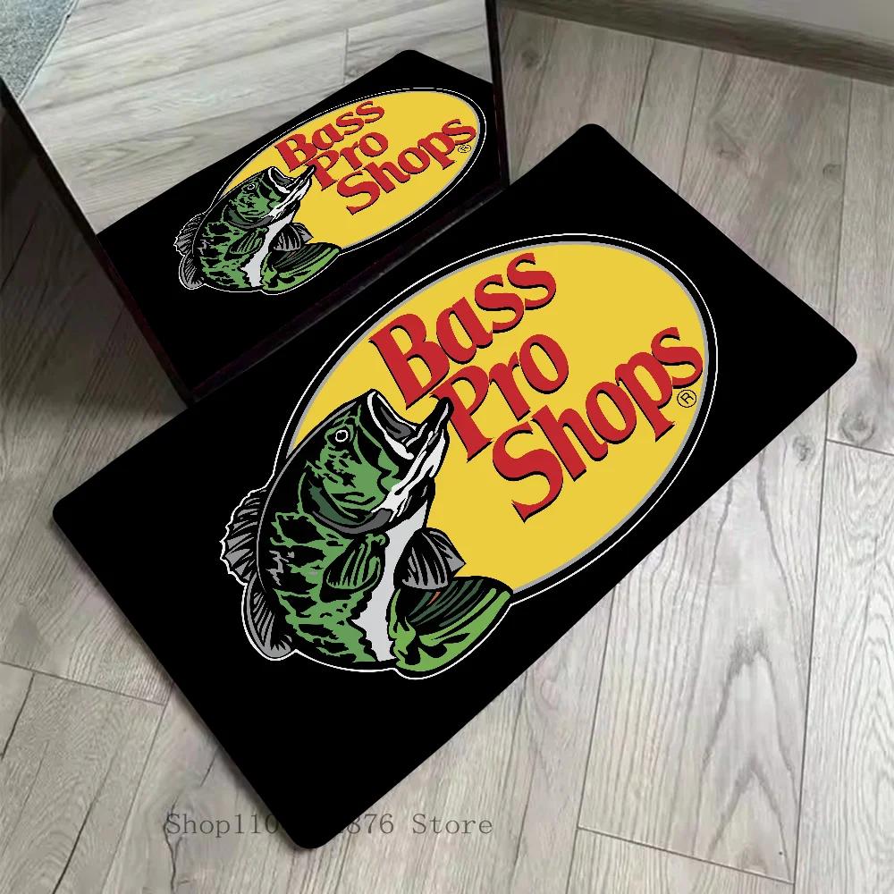 VIKAMA Bass Pro Shops Floor Mat Absorbent Non-Slip Area Rug Home Decor Kitchen Bathroom Carpet Doormat Fishing Hunting Theme