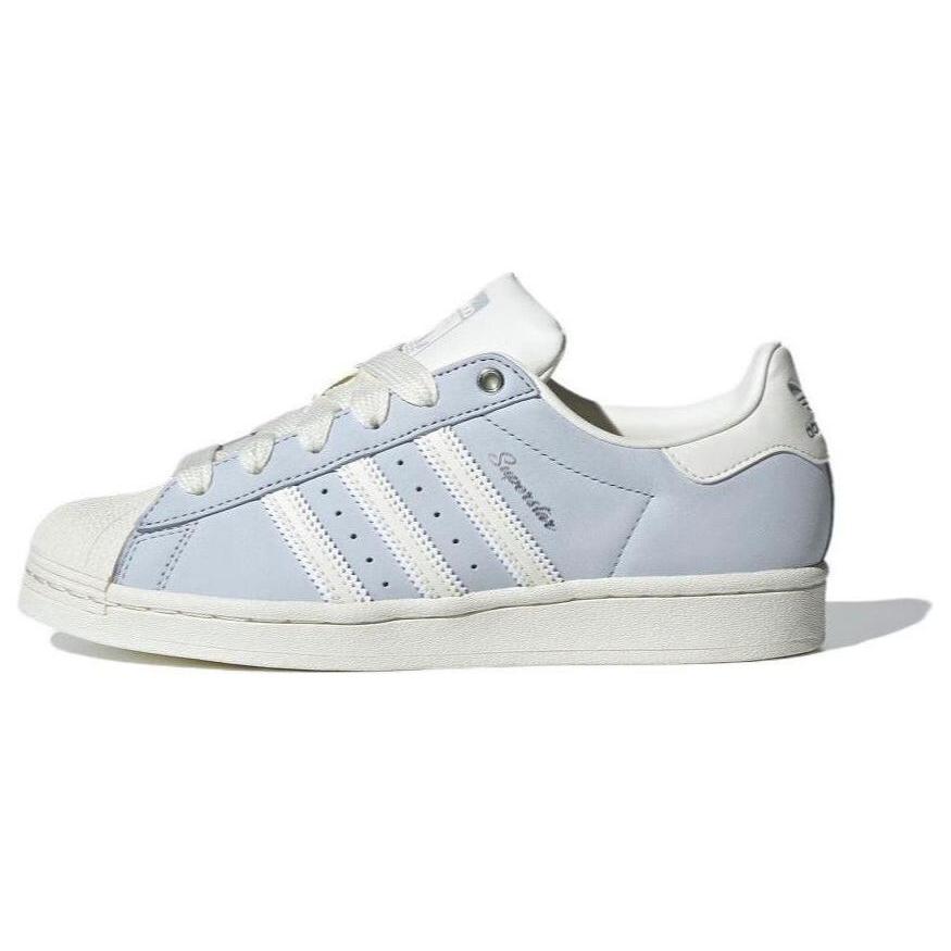 adidas Оригинальные Superstar Удобная амортизация Прочные низкие кроссовки Женские кроссовки Белый Синий IE3037