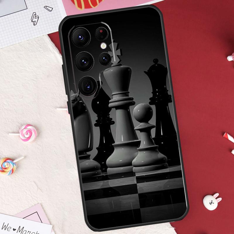 Шахматный чехол для Samsung Galaxy S24 FE S20 FE S21 S22 S23 S25 S26 Ultra S10 Plus S25 FE Защитная крышка