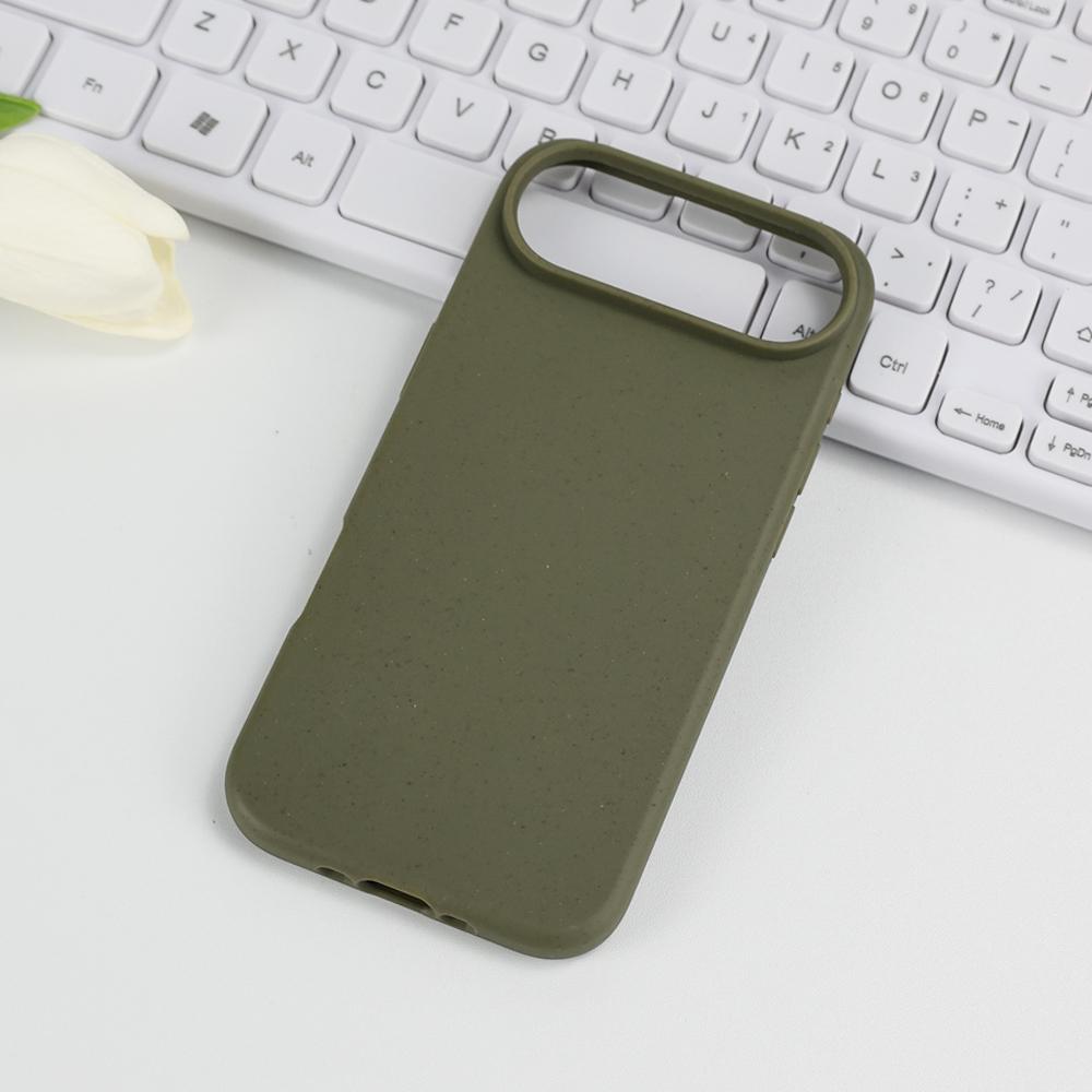 Eco Biodegradable Wheat Straw Soft Phone Case For iPhone 17 Air 16 E 15 14 Plus 13 12 Mini 11 Pro Fashion Matte Shockproof Cover