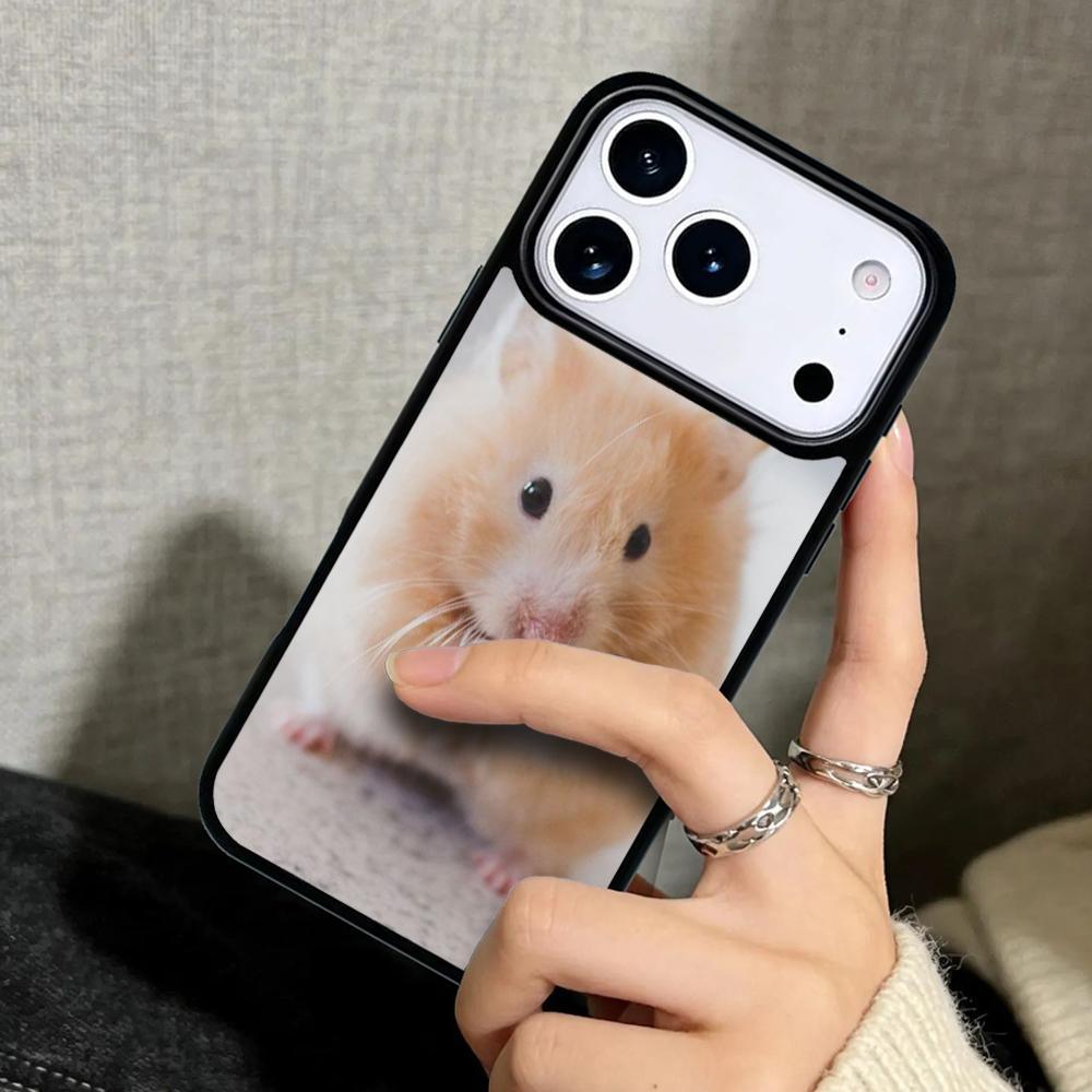 Чехол Case для iPhone 17 Air 16 Pro Max 15 Plus 11 13 Mini 14 12 Задняя крышка телефона Милый Забавный Хомяк