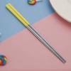 Wheat Straw 304 Stainless Steel Tableware Hot Pot Chopsticks Sushi Chopsticks  Household Chinese Chopsticks Kitchen Utensils