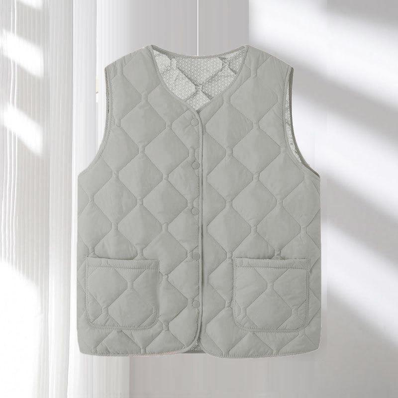 Down Cotton Vest Women's Inner Wear Autumn and Winter New Slim-fit Bottom Inner Wear Vest Medium Thin Warm Vest Vest