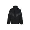 Solid Color Fleece Lined Stand Collar Zipper Logo Print Down Jacket Men Outerwear Black 928894-010