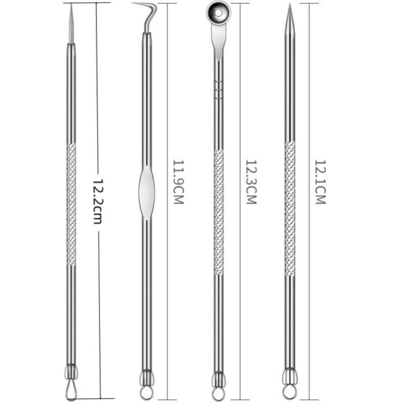 4PCS Acne Blackhead Comedone Removal Needles Black Dots Cleaner Black Head Pore Cleaner