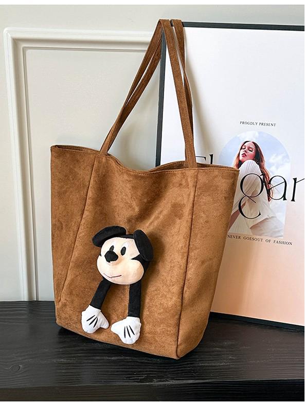 Korean Cute Mickey Head Large Capacity Retro Tote Shoulder Bag