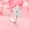925 Sterling Silver Fashion Wedding Jewelry AAA Zircon Dragonfly Ring