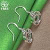 High-Quality 925 Sterling Silver Roman Numeral Round drop Earrings Versatile Jewelry For Women Birthday Engagement Wedding Party