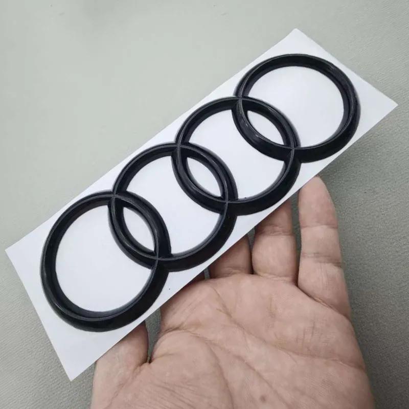 1PCS 192mm 4 Rings ABS Chrome Black Car Trunk Badge Logo Decal Emblem Sticker Accessories For 4EIY A1 A3 A5 A4 S3 S4 TT RS3 RS5
