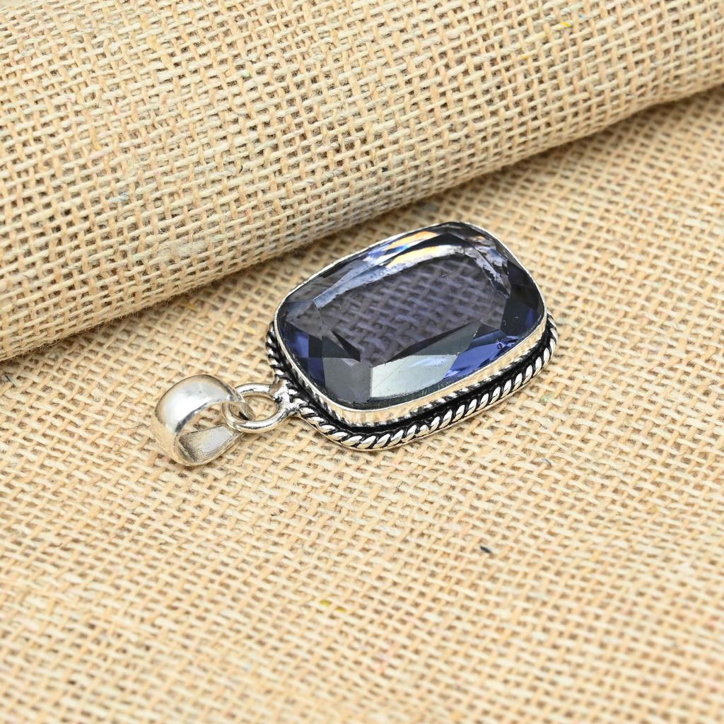 Tanzanite Gemstone 925 Sterling Silver Handmade Jewelry Gift for Her Anniversary Pendant