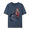 Christmas Day Cool Santa On A Motorcycle Riding Santa Claus Tshirt Fashion Cotton Tshirt Unisex Oneck Tops Tees Fitness T Shirt