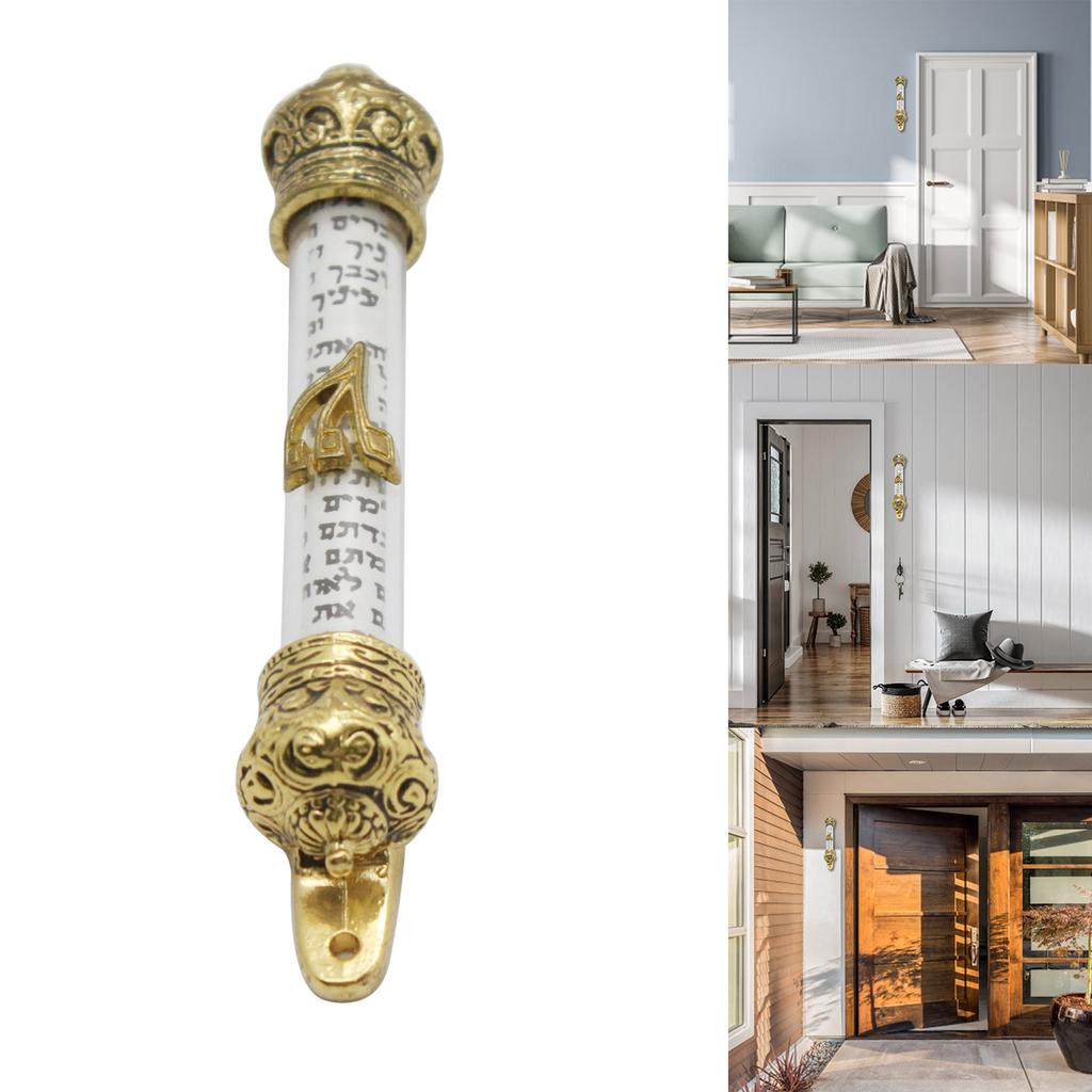 Mezuzah Door Jewish Metal Mezuza Gift Religious Scroll Home Mezuzah Judaica Israel Jerusalem Wedding Outdoor Case