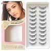 CLEAREYELASH False Eyelashes Natural Transparent Shaft 3D 3D False Eyelashes Method 10 Pairs (C03 Natchu Fusa)
