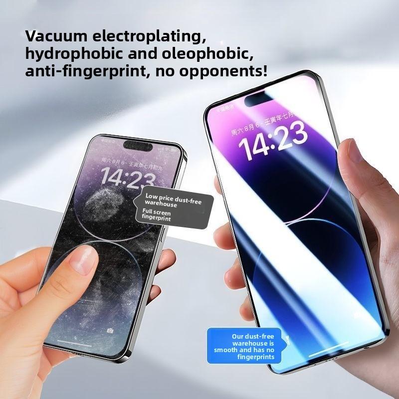 Автоматическая установка Пылезащитное закаленное стекло для IPhone 16 Pro Max 15 16e 14 13 12 Mini 11 X Премиальный защитный экран с защитой конфиденциальности