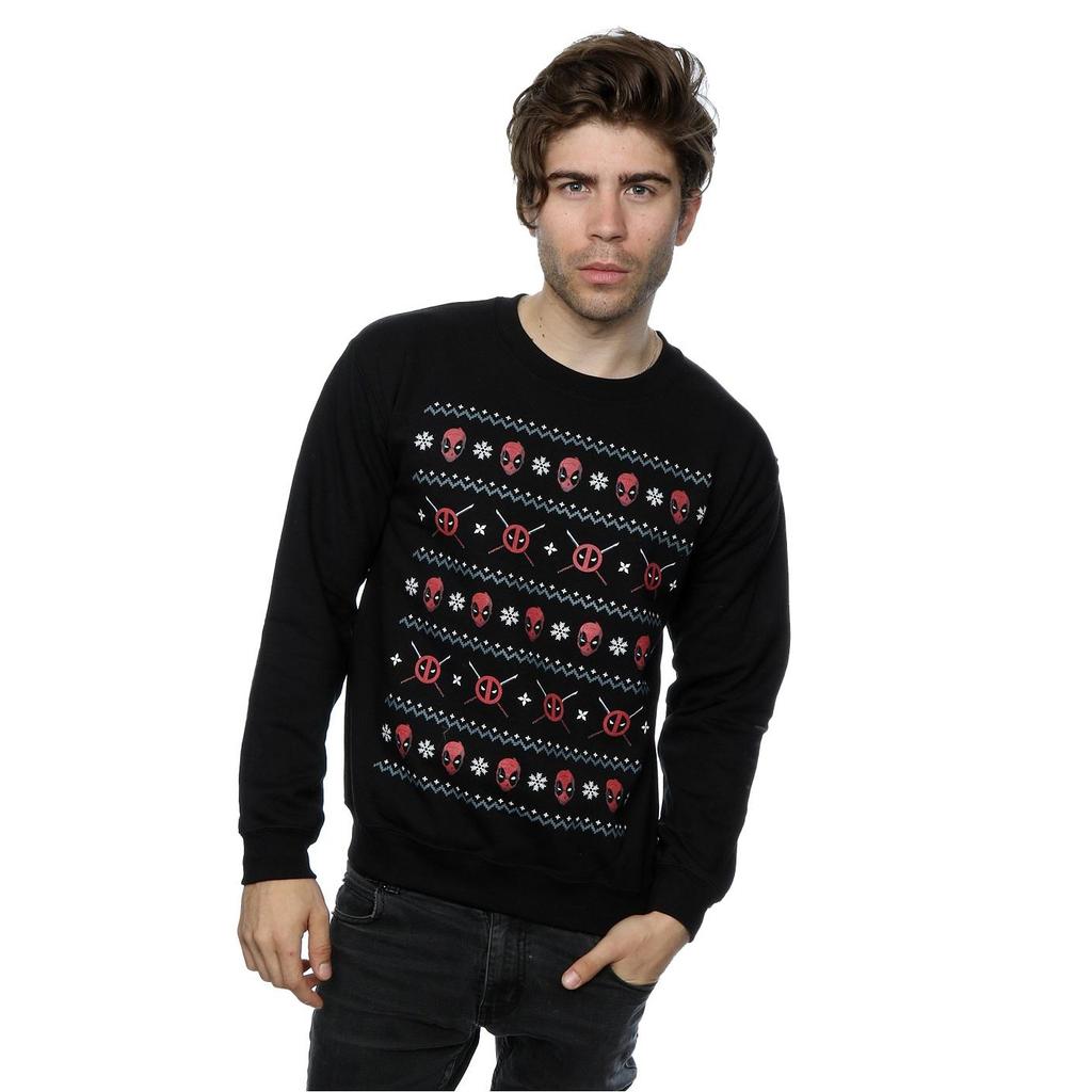 Marvel Mens Deadpool Christmas Sweatshirt