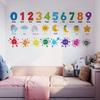 Cartoon Wall Stickers Baby Early Education Kid's Enlightenment Wall Decals English Digital Letters Kindergarten Classroom Decoration