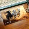 1PC Galloping Faith & Courage Kitchen Rug Non-Slip Door Mat Pop Design Bathroom Rug Bath Mat Carpet for Home Sink Laundry Decor
