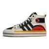 adidas Neo City Canvas Hi Ткань Кожа Удобные Повседневные Нескользящие Прочные Полувысокие Кеды для Скейтбординга Унисекс Кроссовки Белые Черные Оранжевые GY2187