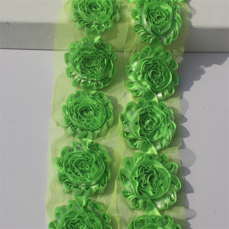 1y 2.5 дюймов блестящие цветы из ткани для принцессы девочек повязки на голову аксессуары для волос детские рубашки туфли своими руками поделки цветы