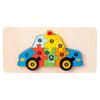 3D Colored Puzzles for Children 2 years old+, Jigsaw, Wooden Toys, Cartoon, Animal, Traffic, Intelligence, Early Education
