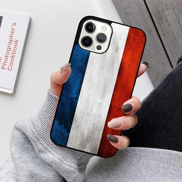 Чехол для мобильного телефона с флагом Франции Для iPhone 17 Air 16 15 14 12 13 11 Pro MAX apple Plus Coque