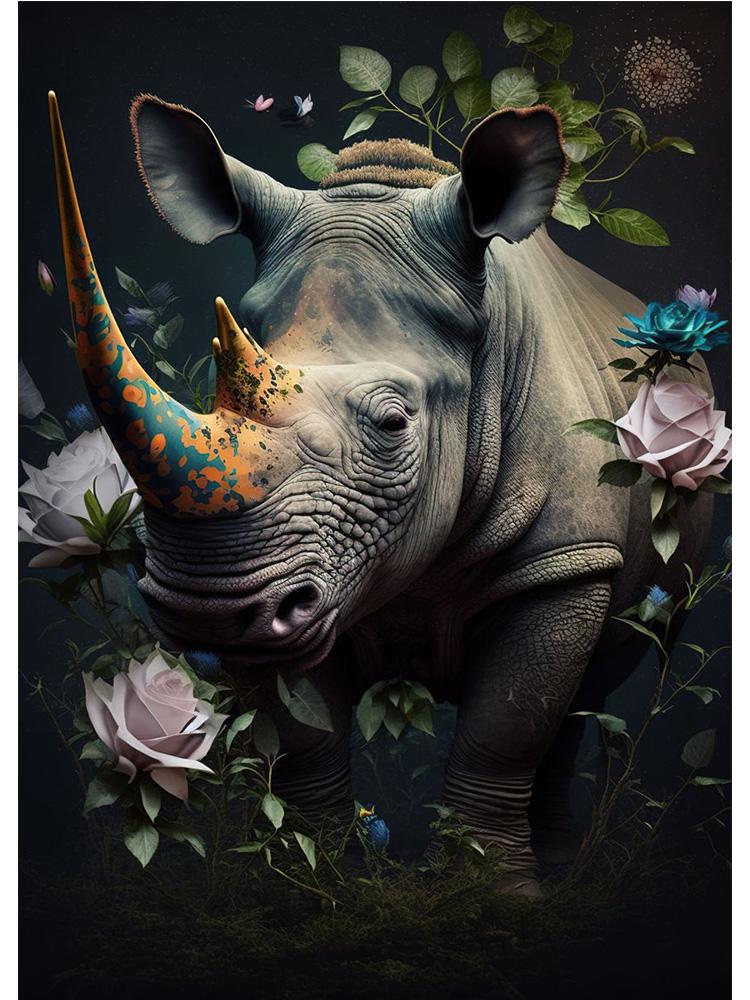 Винтажные животные в джунглях, цветы, холст, картина, печать плакатов, павлин, тукан, попугай, слон, обезьяна, настенная живопись, домашний декор для комнаты