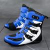 Autumn and Winter New Large-sized Buttoned High-top Motorcycle Shoes, Anti-drop Motorcycle Shoes, Outdoor Riding Boots