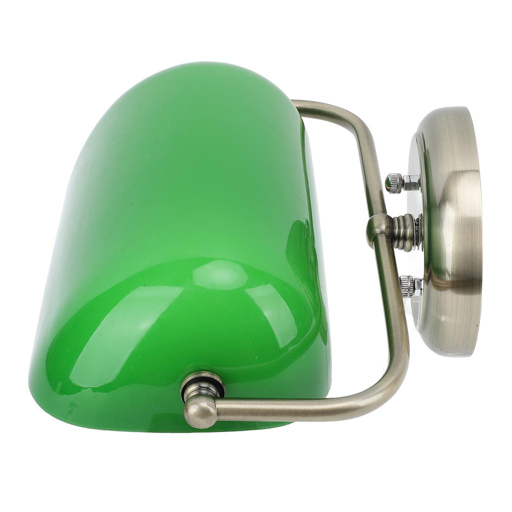 Green Banker Wall Lamp with Pull Chain Switch Vintage Indoor Wall Sconces for Bedroom Dining Room
