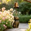 Unique Wind Chimes for Porch Metal Cat Chime, Garden Decor, Outdoor Statue Soothing Sound Lovers, Windchimes Bell Hanging Ornaments, Outside Yard Home