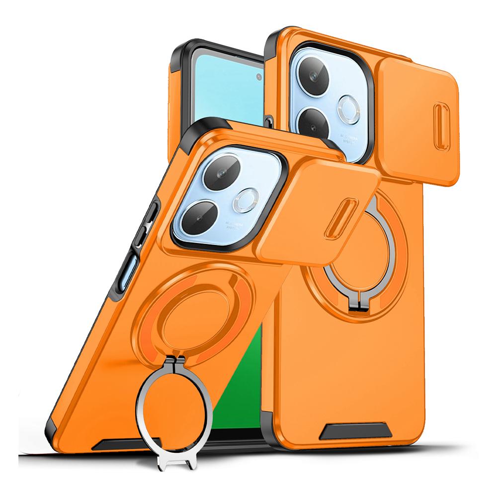 KEYSION Чехол для телефона с вращающейся на 360° подставкой-кольцом для OPPO A5 Pro 5G, сдвижная защита камеры, магнитная противоударная задняя крышка для OPPO A5 Pro