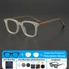 Fashion Retro Progressive Prescription Glasses Men Square Anti Blue Light Photochromic Eyewear Optical Myopia Eyeglasses