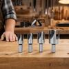 4pcs 45# Carbon Steel Wood Plug Cutter Tool High Carbon Steel Drill Bits  For Woodworking