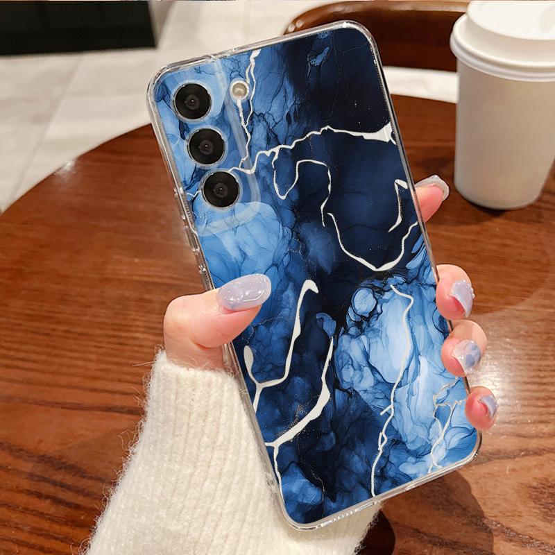 Чехол с цветным мраморным принтом для Samsung A57 S26 Ultra A37 A17 A56 A36 A26 A16 A55 A35 A25 A15 A54 5G S21 FE S22 S23 S24 S25 Plus Прозрачный мягкий чехол из ТПУ