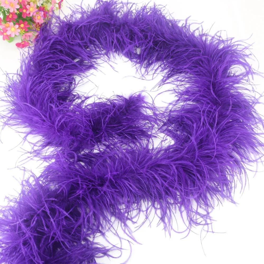 DIY 6-слойное боа из страусиных перьев Свадебные аксессуары Plumas De Faisan 2 метра Одежда Перьевые принадлежности для творчества Вечерние платья