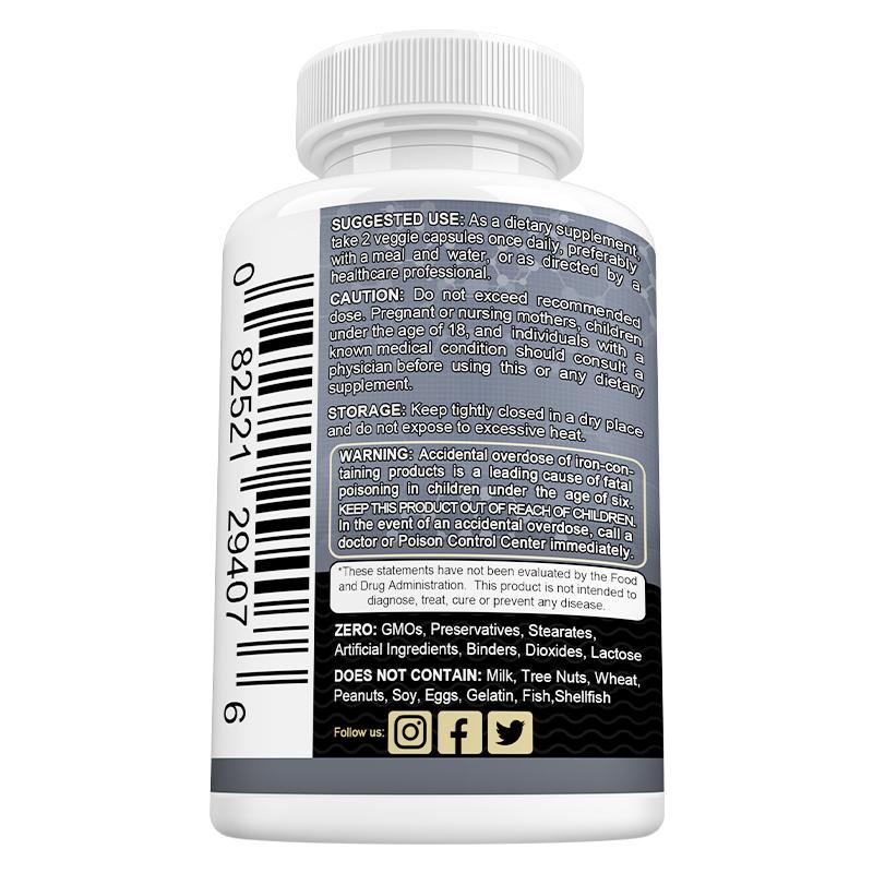 Bunkell DHT Advanced Hair Formula Dietary Supplement with Saw Palmetto, Biotin, 120 Vegetable Capsules