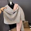 Autumn and Winter New Love Scarf Fashionable Versatile Thickened Student Warm Two-sided Shawl
