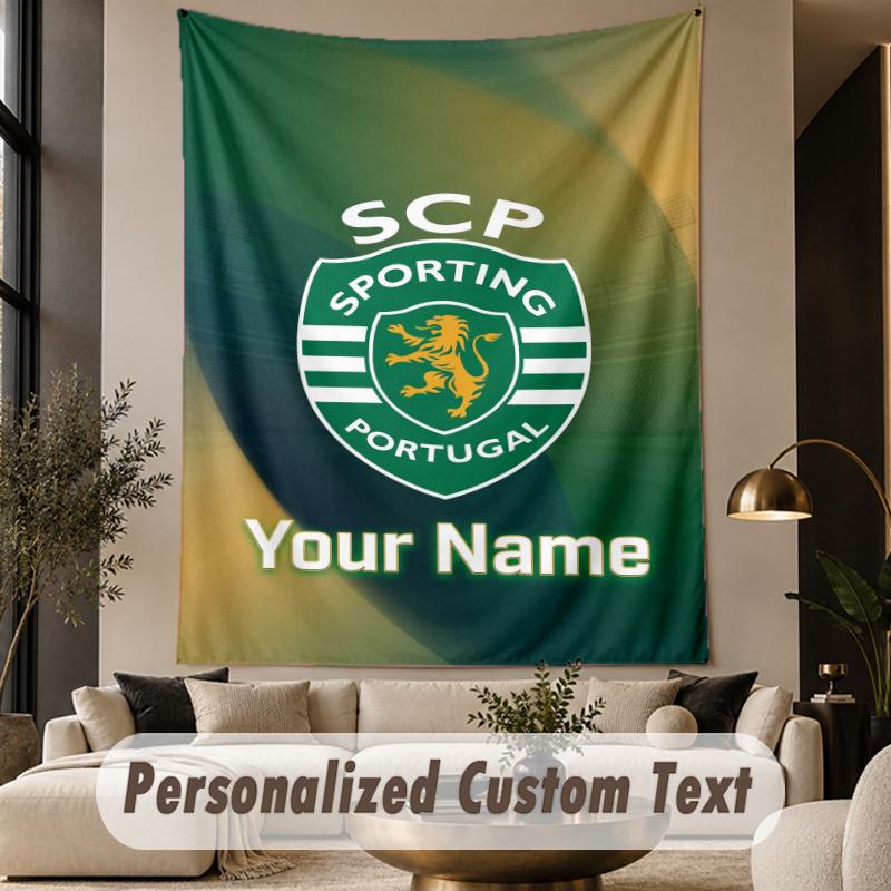 Custom Text Tapestry Sporting CP Print Wall Tapestry Indoor Living Room Wall Decor