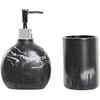 Bathroom Set - DKD Home Decor - Black - Resin - Aluminum - Marble