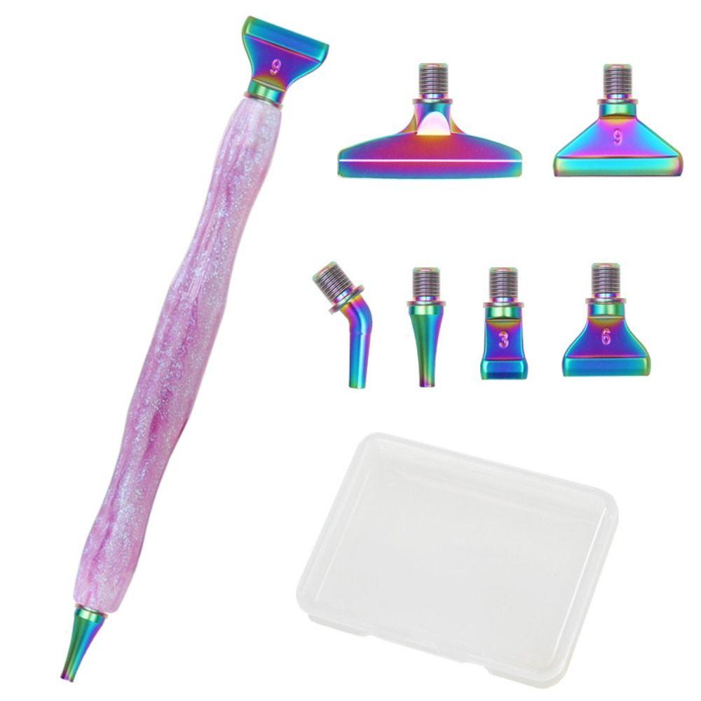 Набор ручек для алмазной живописи из смолы для вышивки, пластиковый/металлический 5D инструмент для алмазной живописи