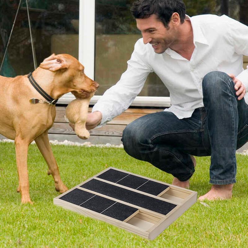 Когтеточка для собак, игрушки-дразнилки для щенков для царапания, деревянная подушечка для ухода за когтями щенка, игрушка-пилка для когтей щенка с коробкой для лакомств