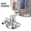 Stainless Steel Shower Hot And Cold Water Mixer Wall Mounted Metal Handle