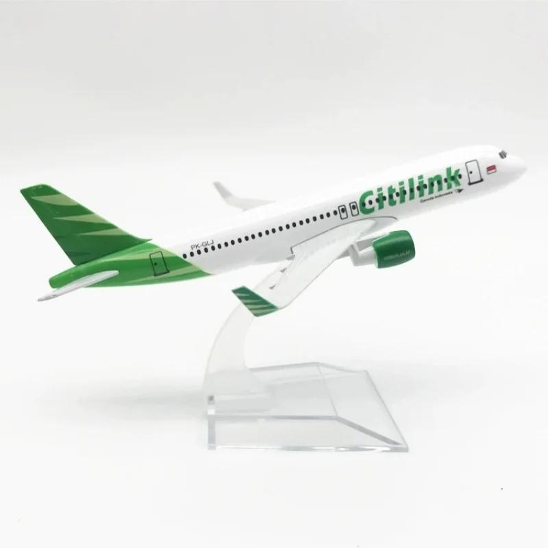 Витрина Бутика Украшение 16СМ Индонезия Citilink Airways Модель Самолета Литой Металл Масштаб 1/400 Самолеты Игрушка для Детей