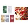 36Pieces Elegant Christmas Ball Set Hanging Baubles Perfect For Tree Decoration In Homes Offices And Stores