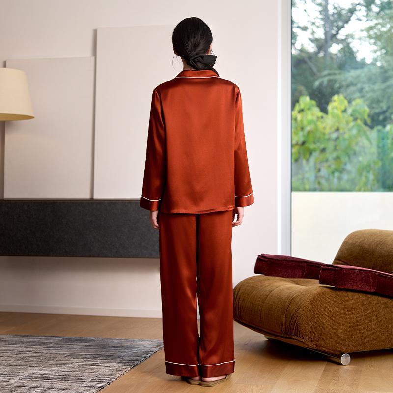 22mm Heavyweight 100% Mulberry Silk Light Luxury High-End Home Wear Women's Silk Sleepwear