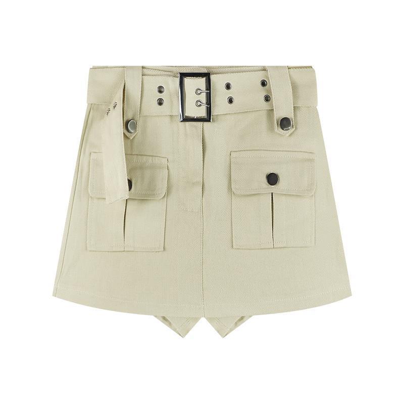 Рабочая одежда трапециевидной формы, юбка-полуюбка, новинка 2023 года, короткая юбка с несколькими карманами, брюки